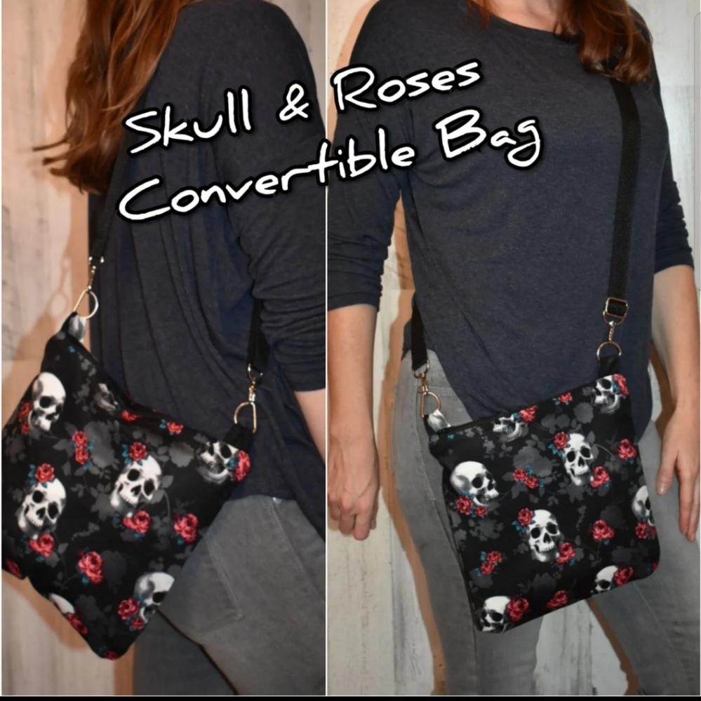 Skull N Roses Crossbody Shoulder Bag